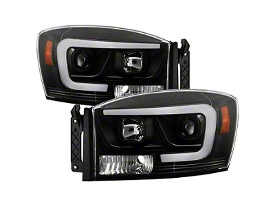 Platinum Series High-Power LED Module Headlights; Black Housing; Clear Lens (06-08 RAM 1500)