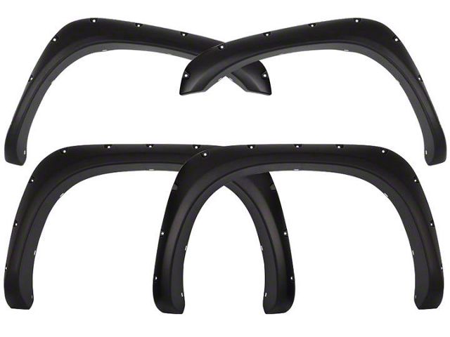 Pocket Style Fender Flares; Textured Black (02-08 RAM 1500)