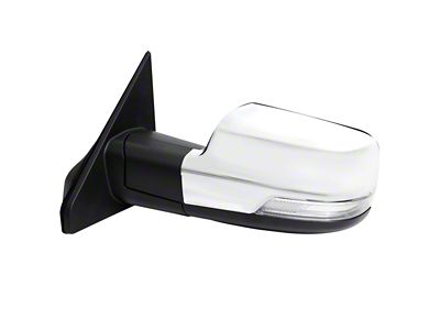 Powered Heated Auto-Fold Mirror with BSD, Puddle Light and Turn Signal; Chrome; Driver Side (19-25 RAM 1500)