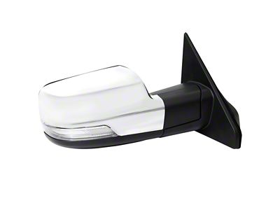 Powered Heated Auto-Fold Mirror with BSD, Puddle Light and Turn Signal; Chrome; Passenger Side (19-25 RAM 1500)