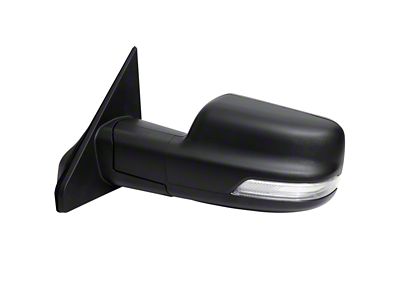 Powered Heated Auto-Fold Mirror with BSD, Puddle Light and Turn Signal; Textured Black; Driver Side (19-25 RAM 1500)