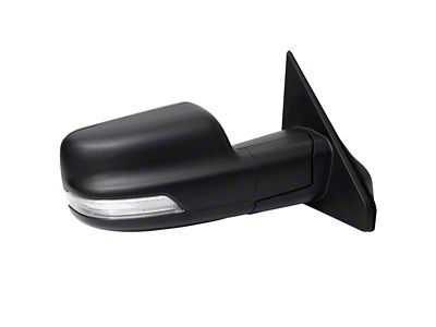 Powered Heated Auto-Fold Mirror with BSD, Puddle Light and Turn Signal; Textured Black; Passenger Side (19-25 RAM 1500)