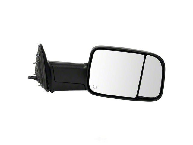 Powered Heated Manual Folding Towing Mirror; Passenger Side (09-11 RAM 1500)