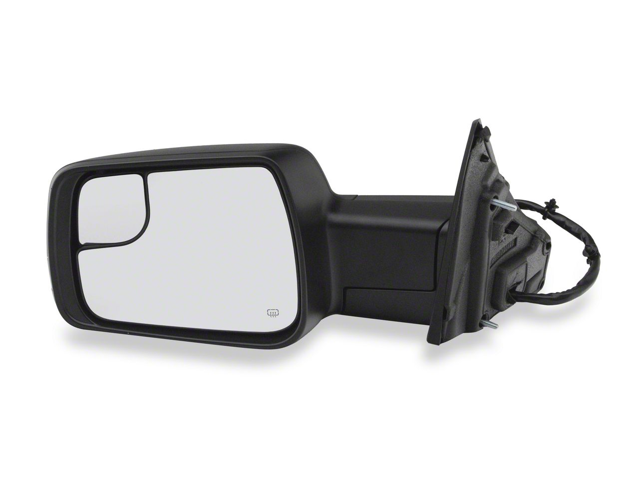 RAM 1500 Powered Heated Memory Power Folding Mirror with Puddle Light and  Turn Signal; Textured Black; Driver Side (19-25 RAM 1500) - Free Shipping