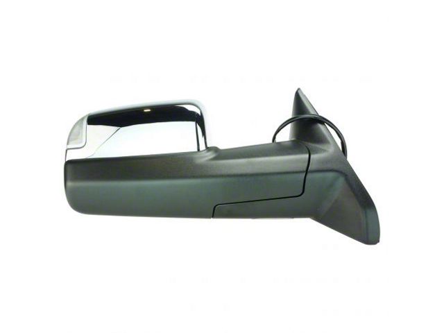 Powered Heated Memory Towing Mirror with Puddle Light; Chrome; Passenger Side (2012 RAM 1500)