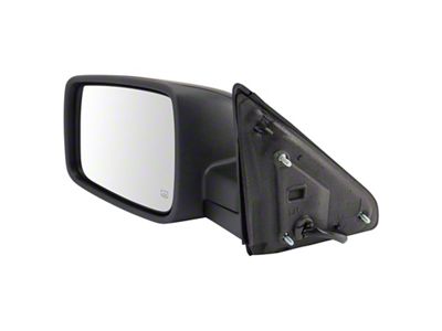 Powered Heated Mirror with Turn Signal; Textured Black; Driver Side (09-12 RAM 1500)