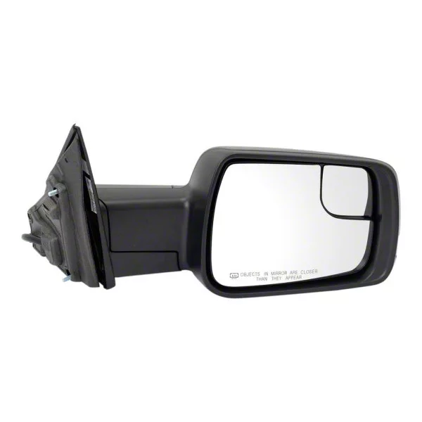 RAM 1500 Powered Heated Power Folding Mirror with Puddle Light and Turn  Signal; Textured Black; Passenger Side (19-24 RAM 1500) - Free Shipping