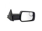 Powered Heated Power Folding Mirror with Puddle Light and Turn Signal; Textured Black; Passenger Side (19-25 RAM 1500)