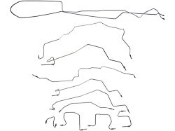 Pre-Bent Brake Line Kit; Stainless Steel (00-01 4WD RAM 1500 Regular Cab w/ 6.4-Foot Box & 4-Wheel ABS)
