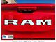 RAM Tailgate Emblem Overlay Decal; Matte Black (19-24 RAM 1500 Rebel)