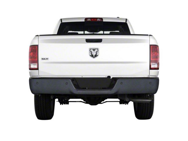 Rear Bumper Cover; Pre-Drilled for Backup Sensors; Armor Coated (09-18 RAM 1500 w/ Factory Dual Exhaust)