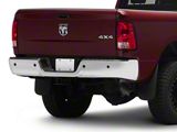 Rear Bumper; Pre-Drilled for Backup Sensors; Chrome (09-18 RAM 1500 w/o Factory Dual Exhaust)