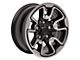 Rebel Style Polished with Black Inlay 5-Lug Wheel; 17x8; 18mm Offset (09-18 RAM 1500)