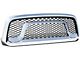 Rebel Style Upper Replacement Grille; Chrome (13-18 RAM 1500, Excluding Rebel)