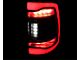 Red LED Bar Tail Lights; Matte Black Housing; Clear Lens (09-18 RAM 1500 w/ Factory Halogen Tail Lights)