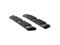 Regal 7-Inch Oval Side Step Bars without Mounting Brackets; Textured Black (09-25 RAM 1500 Quad Cab)