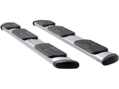 Regal 7-Inch Wheel-to-Wheel Oval Side Step Bars; Polished Stainless (19-24 RAM 1500 Crew Cab w/ 6.4-Foot Box)