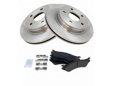 Semi-Metallic 5-Lug Brake Rotor and Pad Kit; Front (03-05 RAM 1500, Excluding SRT-10)