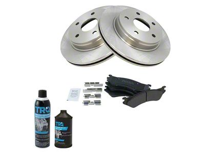 Semi-Metallic 5-Lug Brake Rotor and Pad Kit; Front (03-05 RAM 1500, Excluding SRT-10)