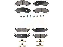 Semi-Metallic Brake Pads; Front and Rear (06-18 RAM 1500, Excluding SRT-10 & Mega Cab)