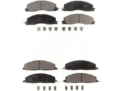 Semi-Metallic Brake Pads; Front and Rear (2012 RAM 1500 Tradesman HD)