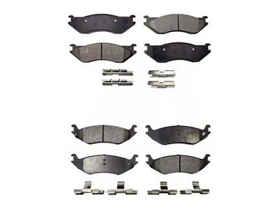 Semi-Metallic Brake Pads; Front and Rear (02-04 RAM 1500, Excluding SRT-10)