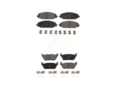 Semi-Metallic Brake Pads; Front and Rear (19-25 RAM 1500)