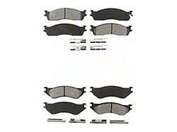 Semi-Metallic Brake Pads; Front and Rear (06-08 RAM 1500 Mega Cab)