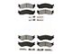 Semi-Metallic Brake Pads; Front and Rear (06-08 RAM 1500 Mega Cab)