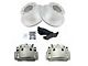 Semi-Metallic Performance 8-Lug Brake Rotor, Pad and Caliper Kit; Rear (06-08 RAM 1500 Mega Cab)