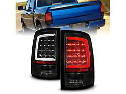 Sequential LED Tail Lights; Black Housing; Clear Lens (09-18 RAM 1500 w/ Factory Halogen Tail Lights)