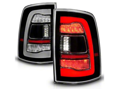 Sequential LED Tail Lights; Black Housing; Clear Lens (09-18 RAM 1500)