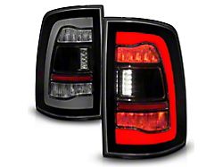 Sequential LED Tail Lights; Black Housing; Smoked Lens (09-18 RAM 1500)