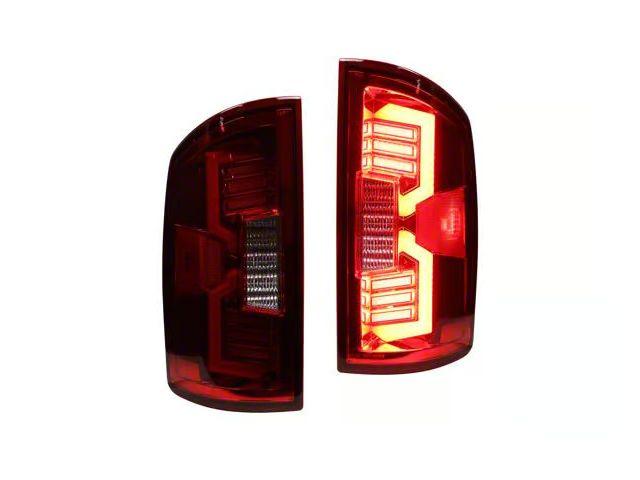 Sequential LED Tail Lights; Chrome Housing; Red Lens (02-06 RAM 1500)