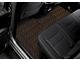 Single Layer Diamond Front and Rear Floor Mats; Black and Orange Stitching (19-24 RAM 1500 Crew Cab w/ Front Bucket Seats & Rear Underseat Storage)