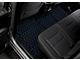 Single Layer Diamond Front and Rear Floor Mats; Black and Black Stitching (09-18 RAM 1500 Crew Cab w/ Front Bench Seat)