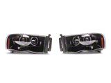 Halo Projector Headlights; Gloss Black Housing; Smoked Lens (02-05 RAM 1500)