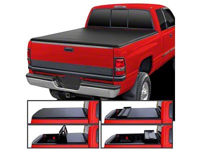 Soft Quad-Fold Tonneau Cover (94-02 RAM 1500 w/ 6.4-Foot Box)