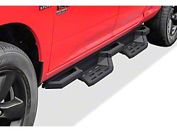 Square Tube Drop Style Nerf Side Step Bars; Matte Black (09-18 RAM 1500 Quad Cab)