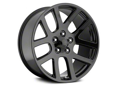 SRT-10 Style Gloss Black 5-Lug Wheel; 20x9; 25mm Offset (94-01 RAM 1500)