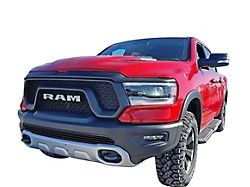 Stainless Steel Billet Lower Bumper Grille Overlay; Black (19-24 RAM 1500 Rebel & TRX w/o Front Parking Sensors)