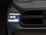 Switchback Sequential Full LED Projector Headlights; Chrome Housing; Clear Lens (09-18 RAM 1500 w/ Factory Halogen Headlights)