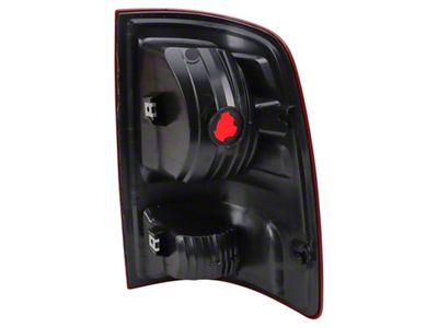 Tail Light; Chrome Housing; Red Clear Lens; Driver Side (09-18 RAM 1500)