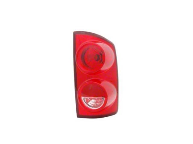CAPA Replacement Tail Light; Chrome Housing; Red/Clear Lens; Driver Side (07-08 RAM 1500)