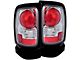 Tail Lights; Chrome Housing; Red Clear Lens (94-01 RAM 1500)