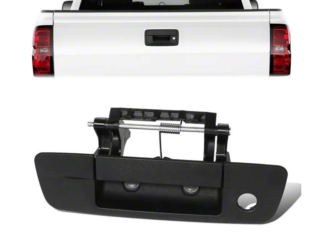 Tailgate Handle with Keyhole and Camera Openings; Textured Black (09-18 RAM 1500)