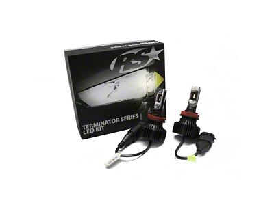 Terminator Series Fan-less LED Headlight Bulbs; High Beam; 9005 (09-18 RAM 1500)
