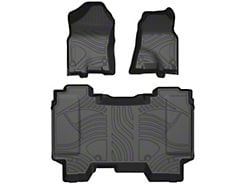 TOTALINER Heavy Duty Front and Rear Floor Liners; Black (19-25 RAM 1500 Crew Cab)