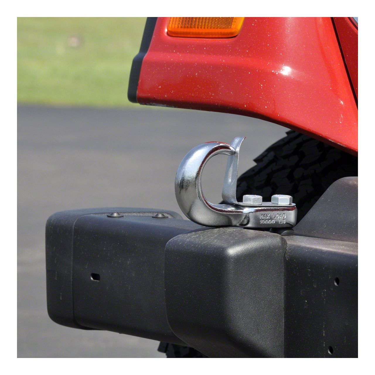 RedRock HD Front Tow Hooks; Black (19-24 RAM 1500, Excluding Classic)