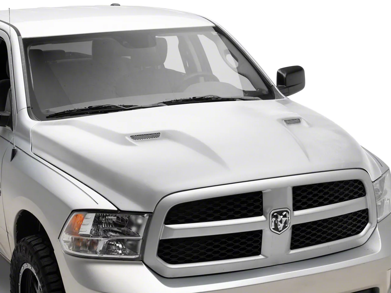 RAM 1500 Type-CLG Style Ram Air Hood; Unpainted (09-18 RAM 1500 ...